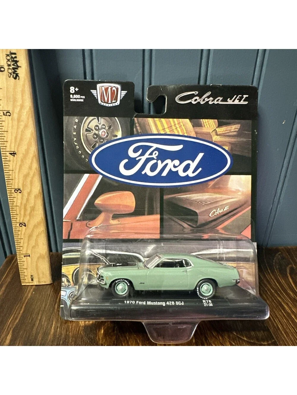 M2 1970 Ford Mustang 428 SCJ  R78 Green Auto Drivers 1/64 Diecast New